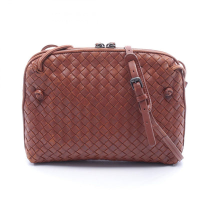 Bottega Veneta Shoulder Bag Intrecciato Brown Leather