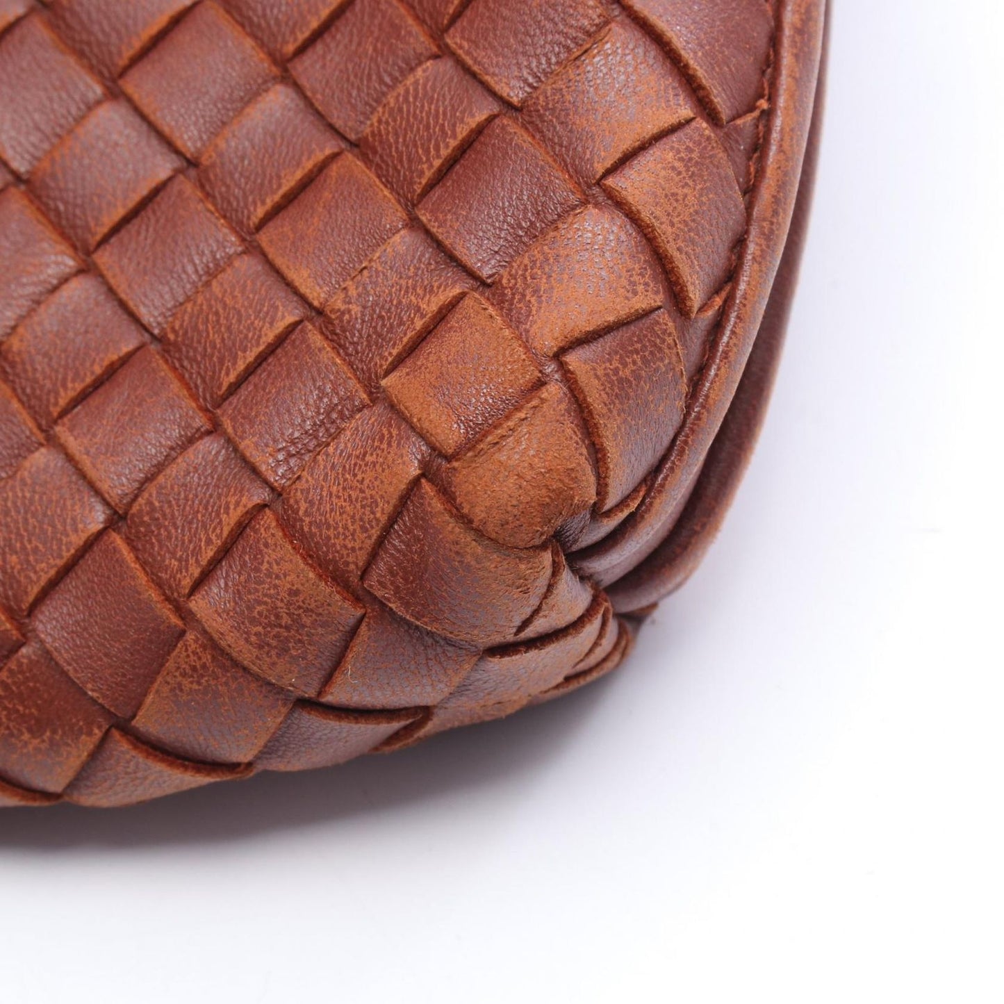 Bottega Veneta Shoulder Bag Intrecciato Brown Leather — view 7