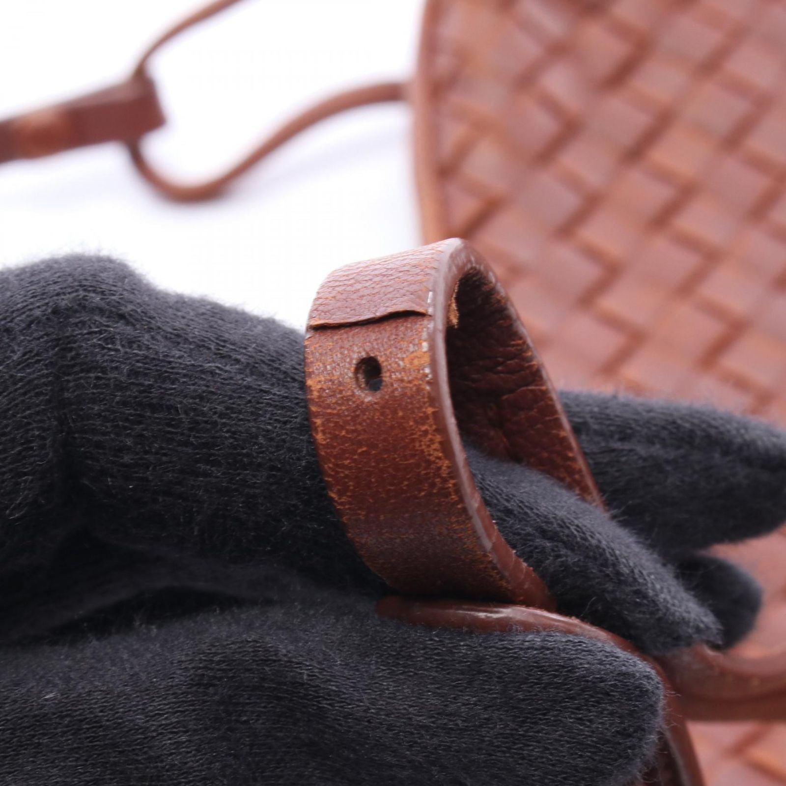 Bottega Veneta Shoulder Bag Intrecciato Brown Leather — view 9
