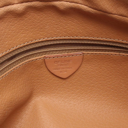 Celine Shoulder Bag Macadam Dark Brown Canvas Leather — view 4