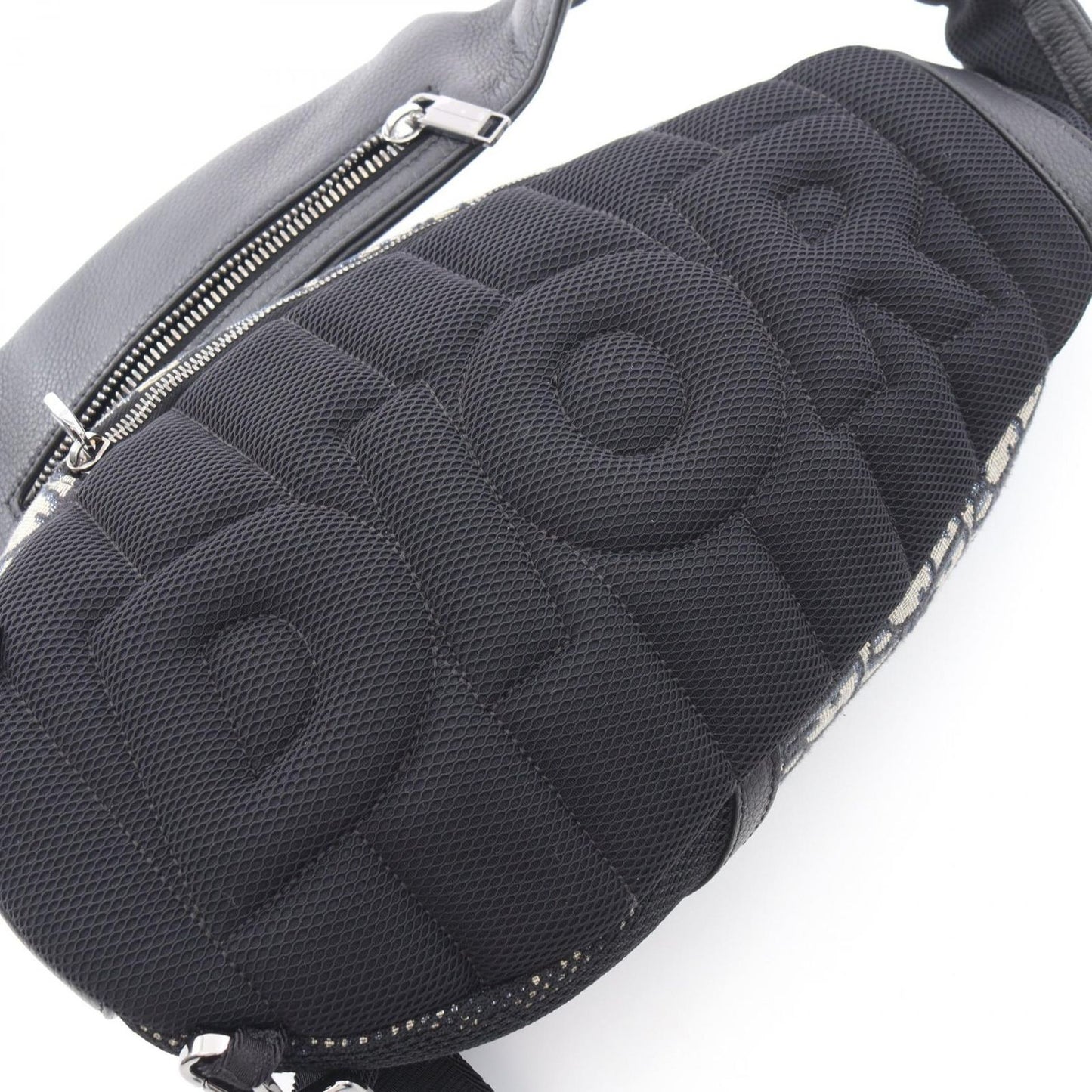Dior Waist Bag Scarab Oblique Beige Navy Canvas Leather — view 5