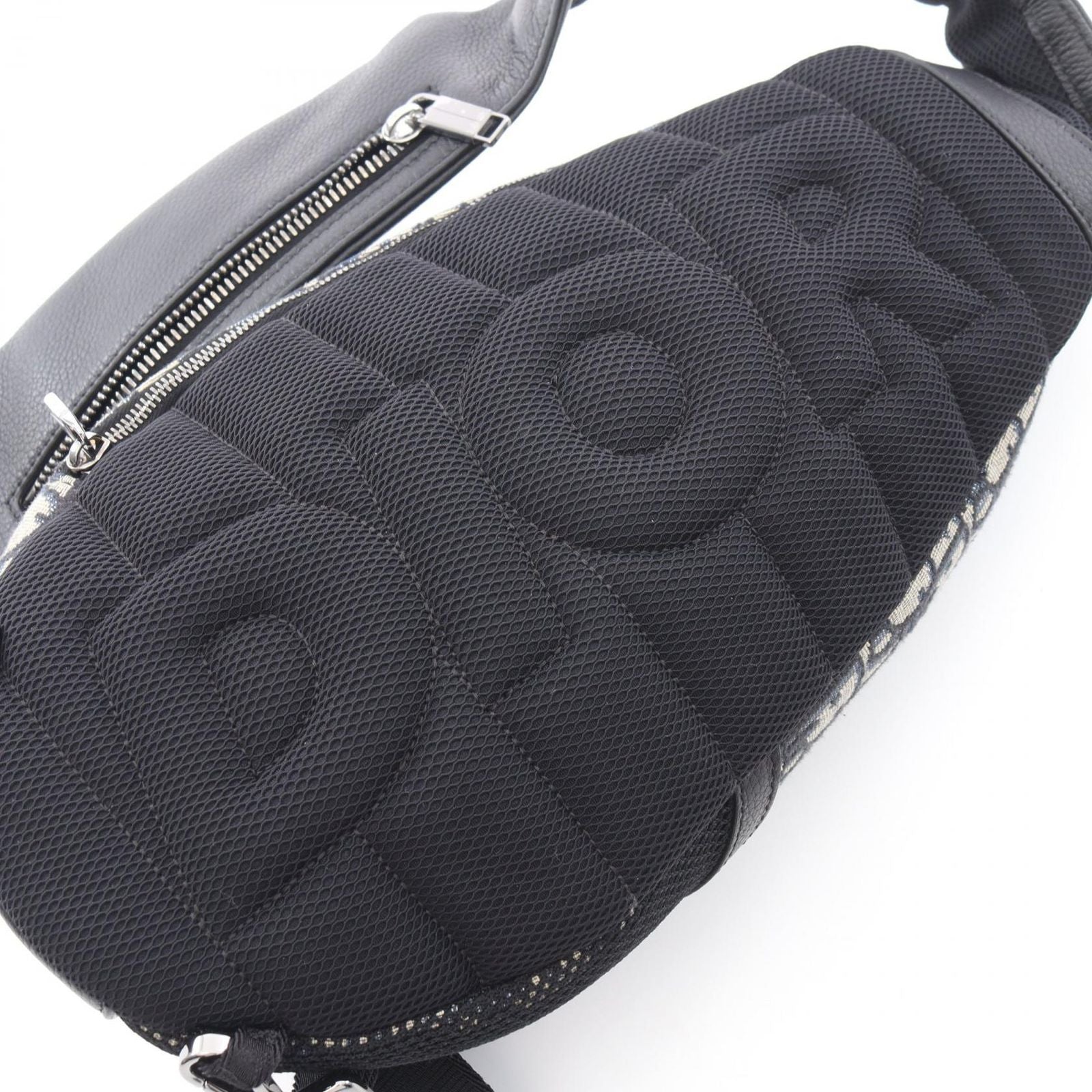 Dior Waist Bag Scarab Oblique Beige Navy Canvas Leather — view 5