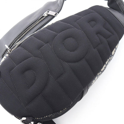 Dior Waist Bag Scarab Oblique Beige Navy Canvas Leather — view 5