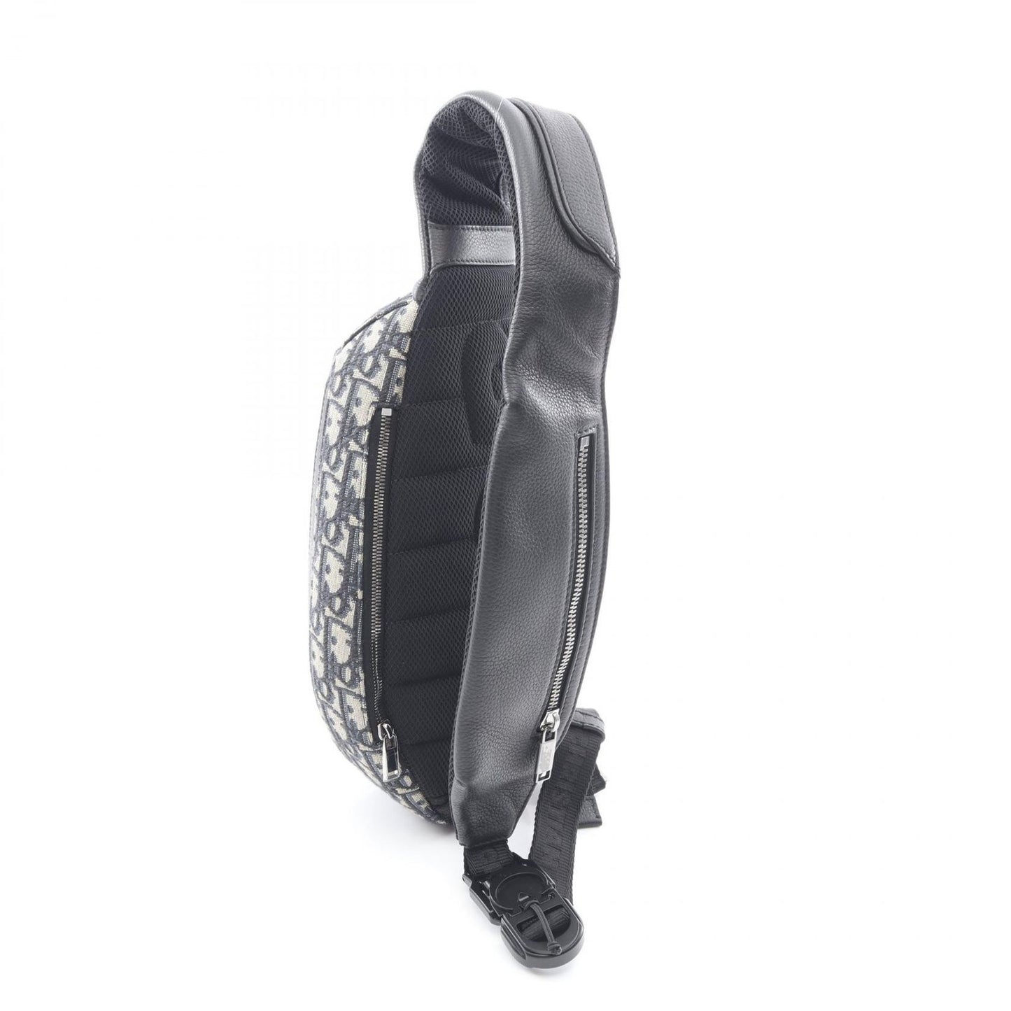 Dior Waist Bag Scarab Oblique Beige Navy Canvas Leather — view 2