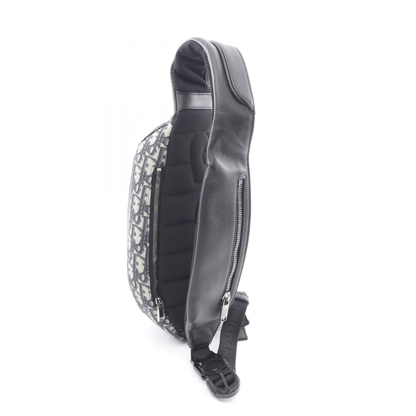 Dior Waist Bag Scarab Oblique Beige Navy Canvas Leather — view 2