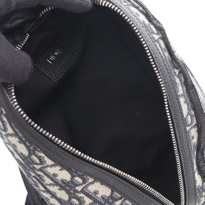 Dior Waist Bag Scarab Oblique Beige Navy Canvas Leather — view 3