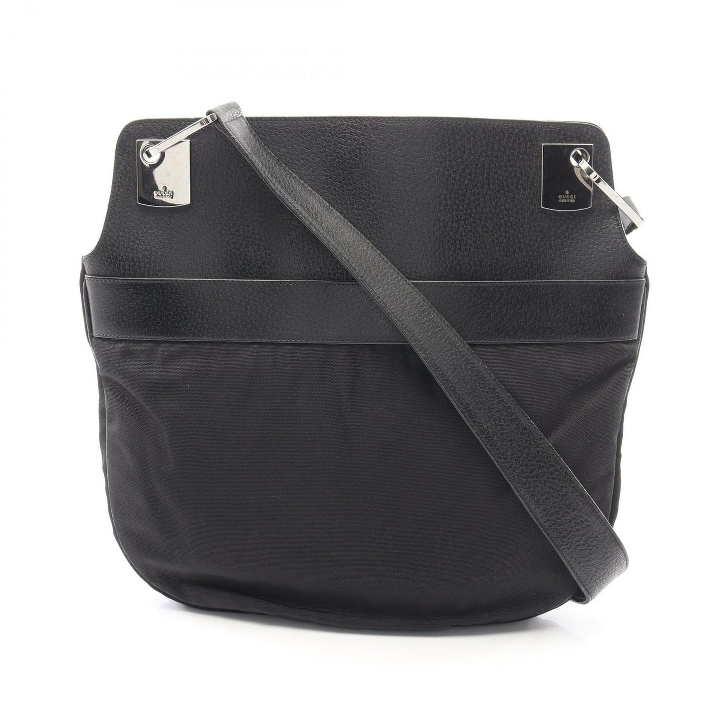 Gucci Shoulder Bag 001 Black Nylon Leather