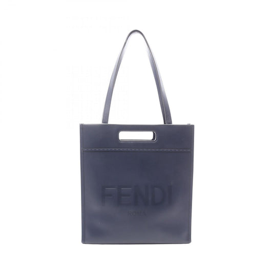 Fendi Tote Shopping Navy Leather 2-Way