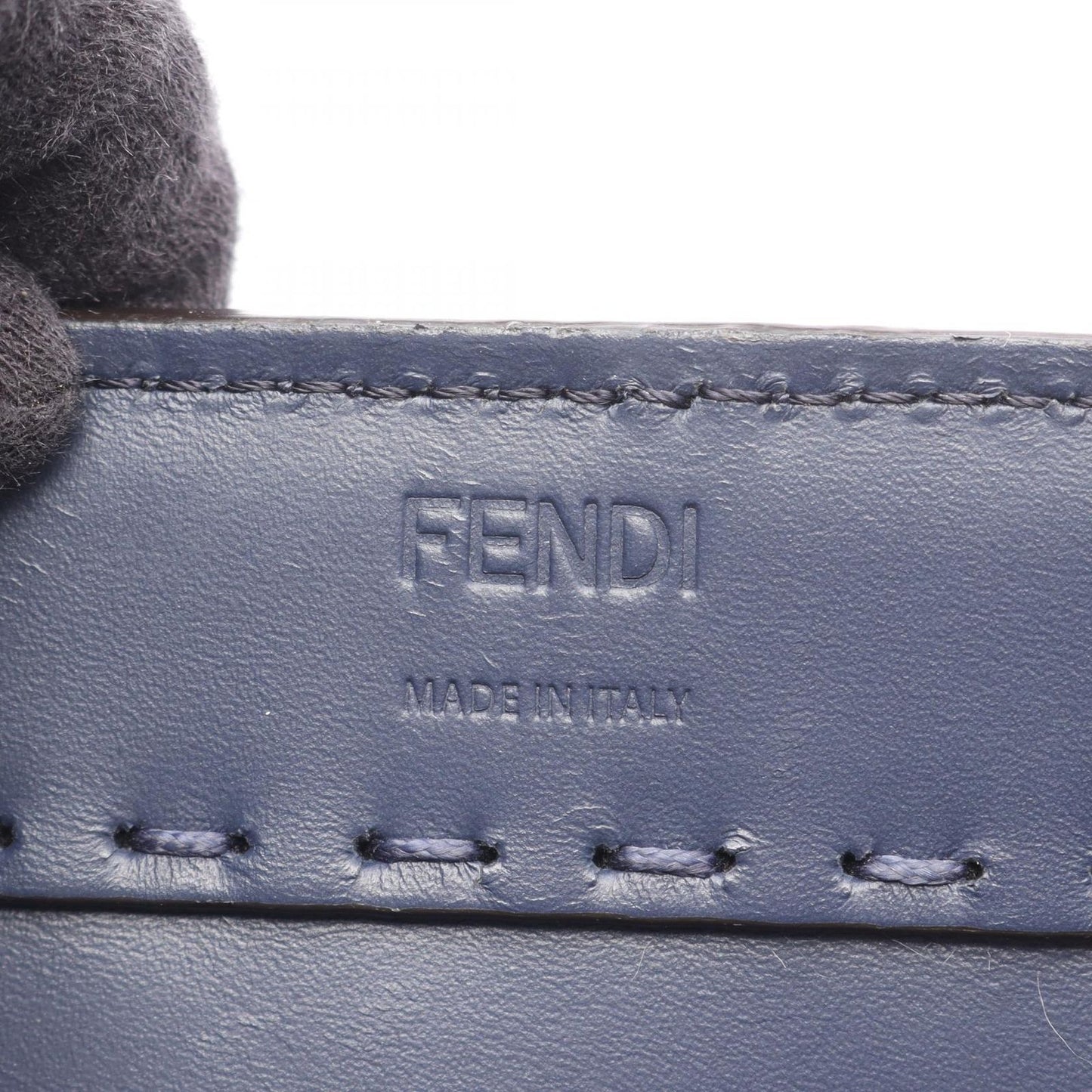Fendi Tote Shopping Navy Leather 2-Way — view 4