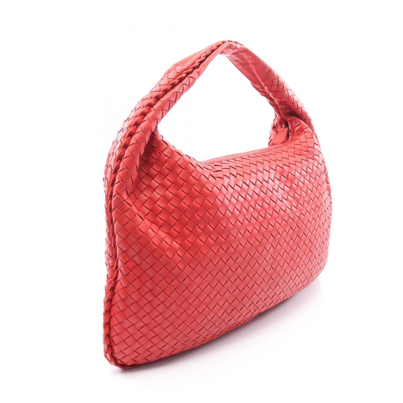 Bottega Veneta Shoulder Bag Intrecciato Red Leather — view 2