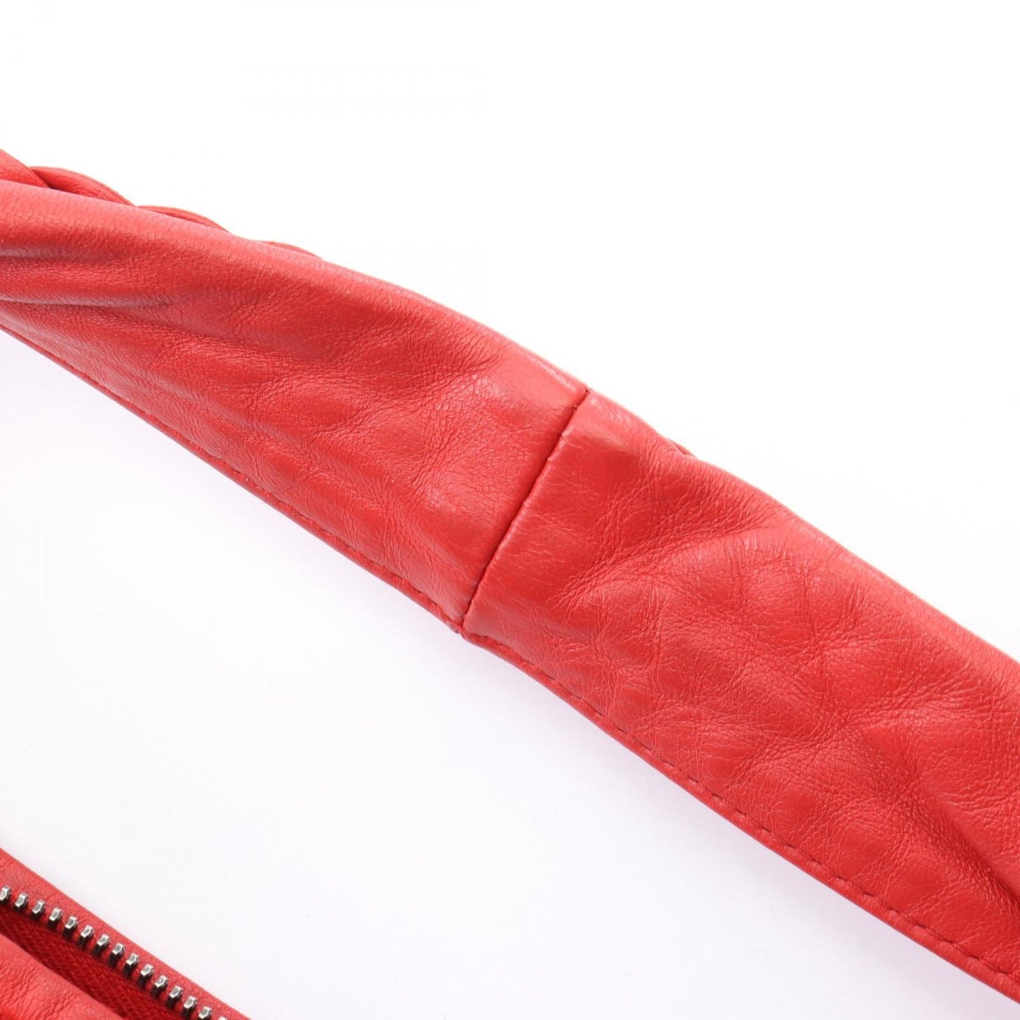 Bottega Veneta Shoulder Bag Intrecciato Red Leather — view 7