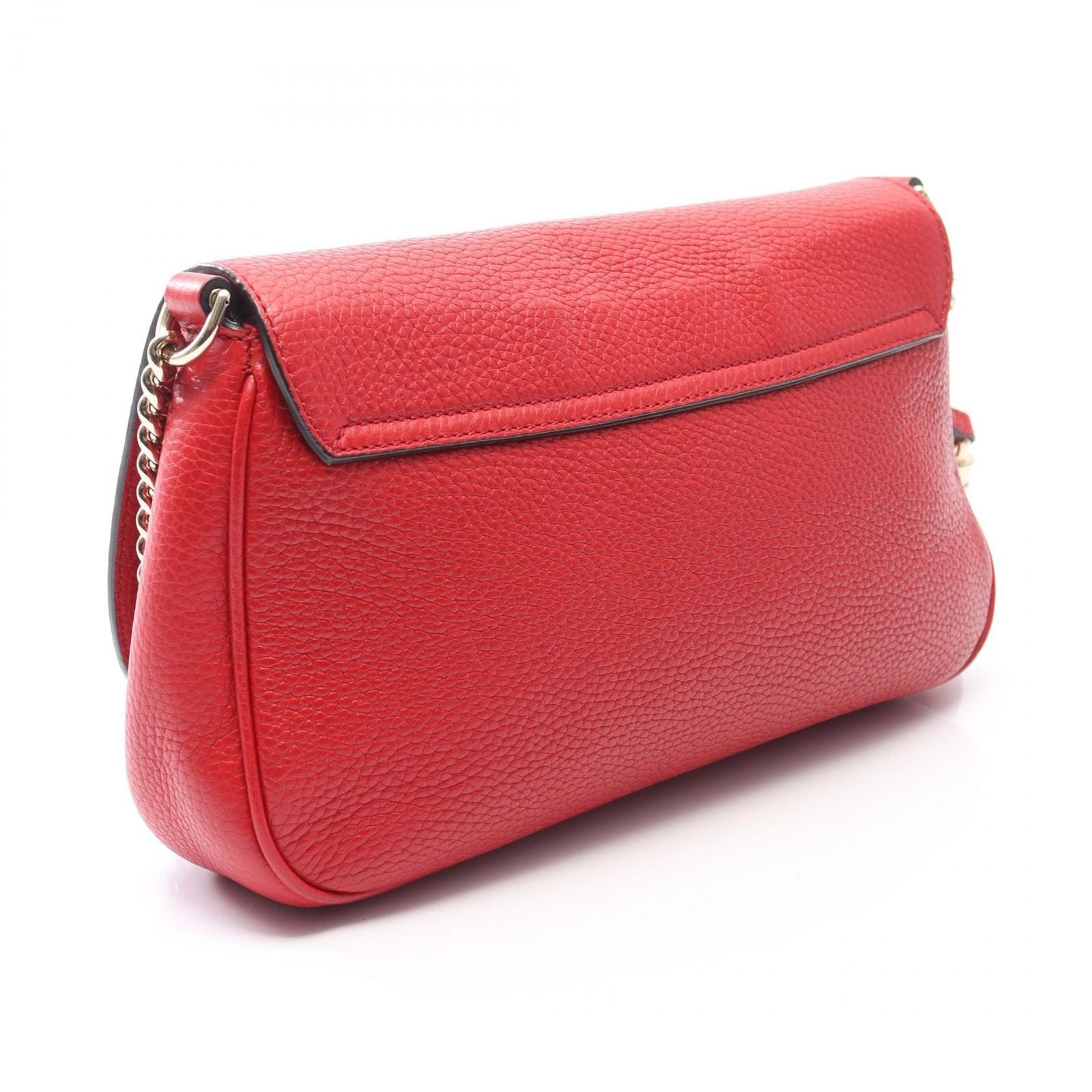 Gucci Shoulder Bag Soho Interlocking Red Leather Chain — view 2