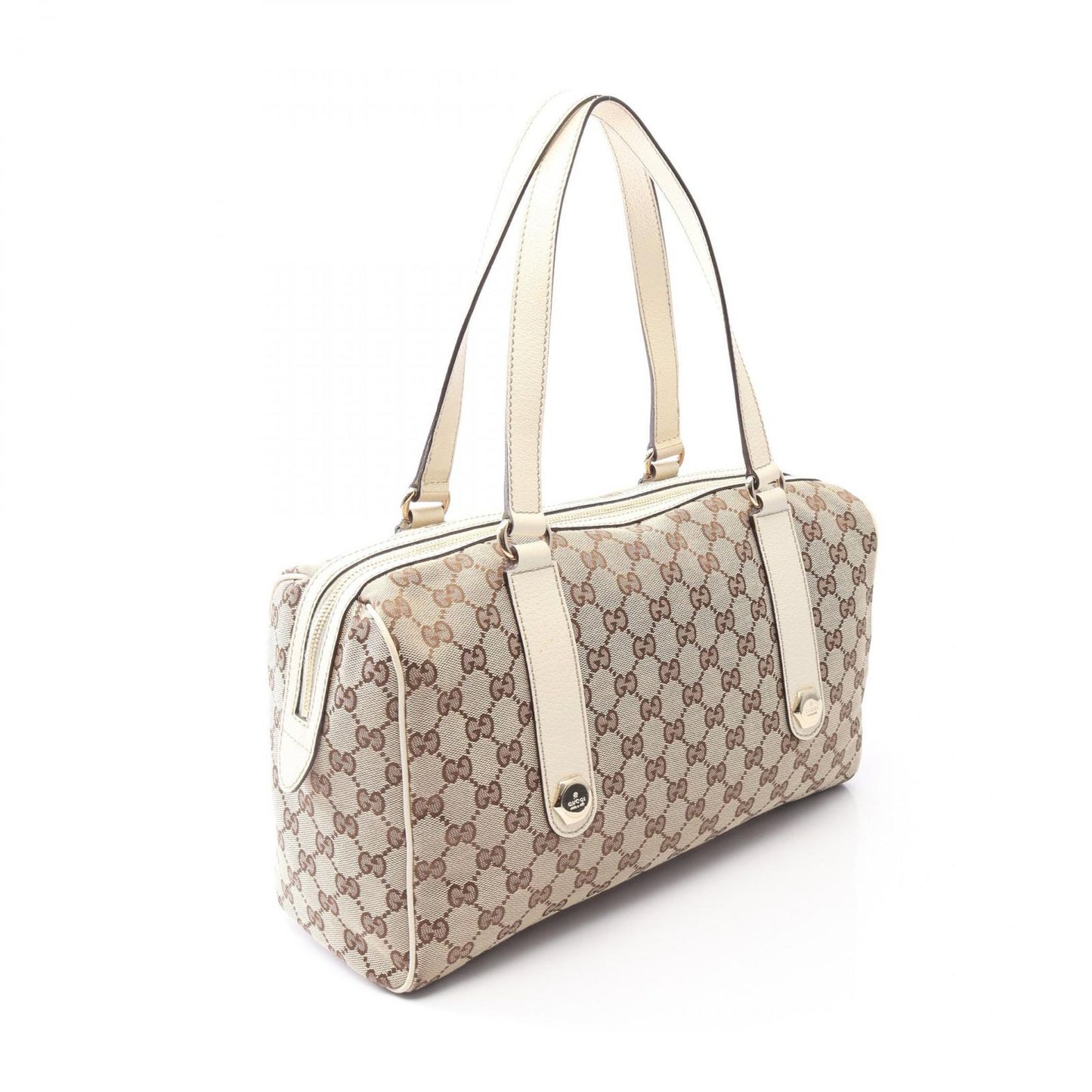 Gucci Shoulder Bag GG Canvas Beige Brown White — view 2