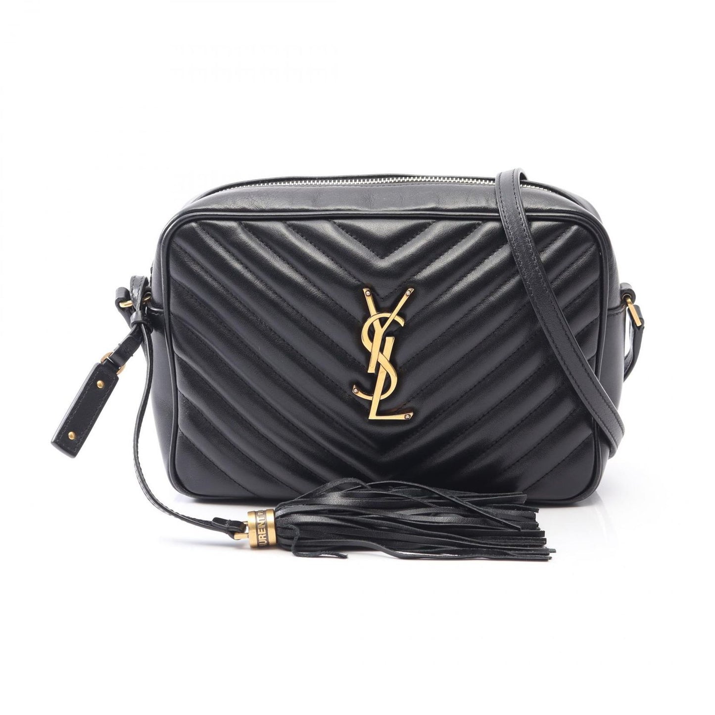Saint Laurent Paris Shoulder Bag Lou Monogram Black Leather