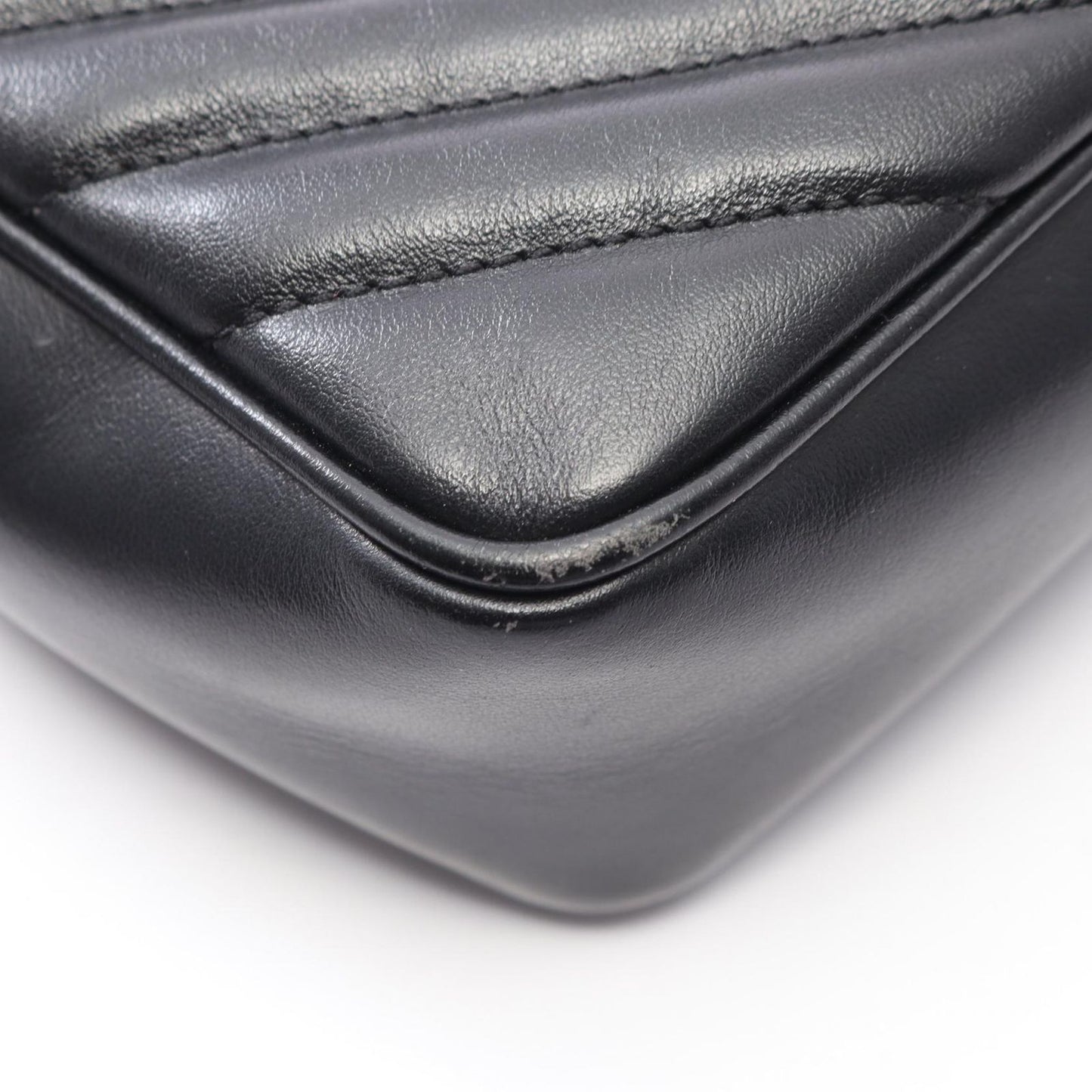 Saint Laurent Paris Shoulder Bag Lou Monogram Black Leather — view 7