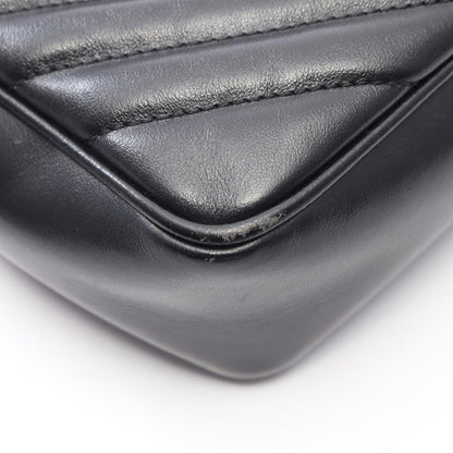 Saint Laurent Paris Shoulder Bag Lou Monogram Black Leather — view 7