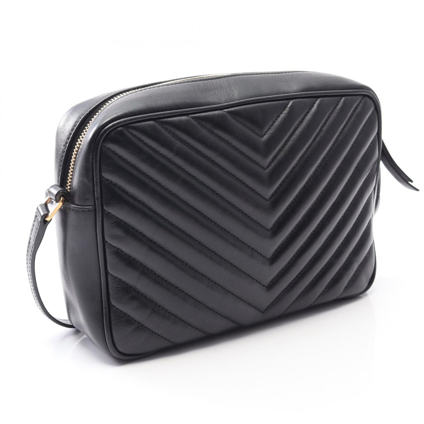 Saint Laurent Paris Shoulder Bag Lou Monogram Black Leather — view 2