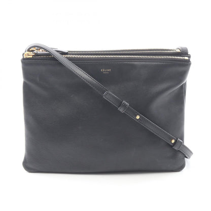 Celine Shoulder Bag Trio Large Black Leather