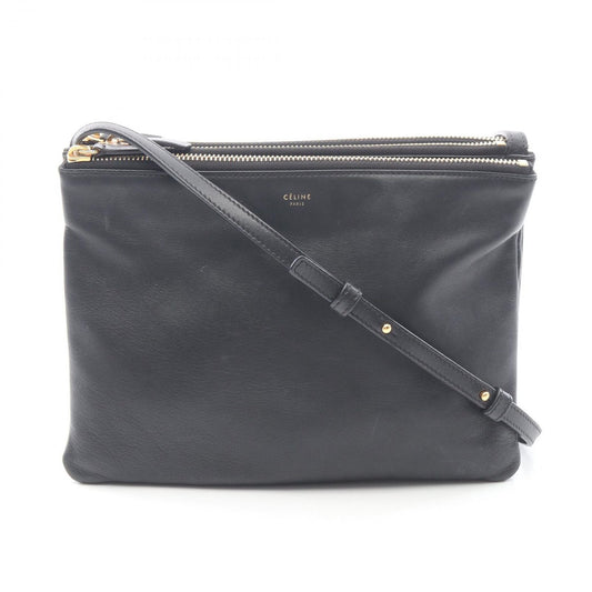 Celine Shoulder Bag Trio Large Black Leather