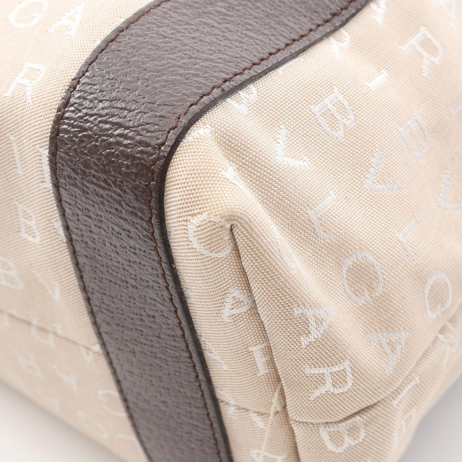 Bvlgari Tote Logo Mania Beige Brown Canvas Leather — view 7