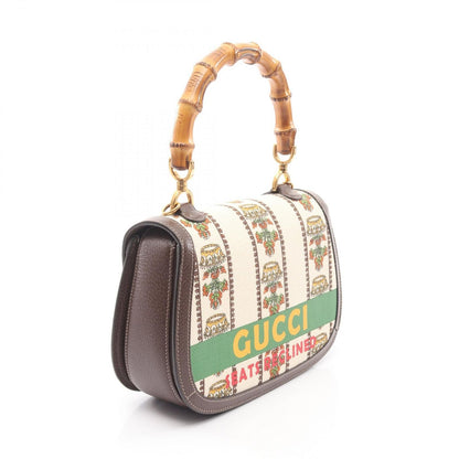 Gucci Handbag Music IS Mine Bamb 2-Way Anniversary Ivory Dark Brown Canvas — view 2