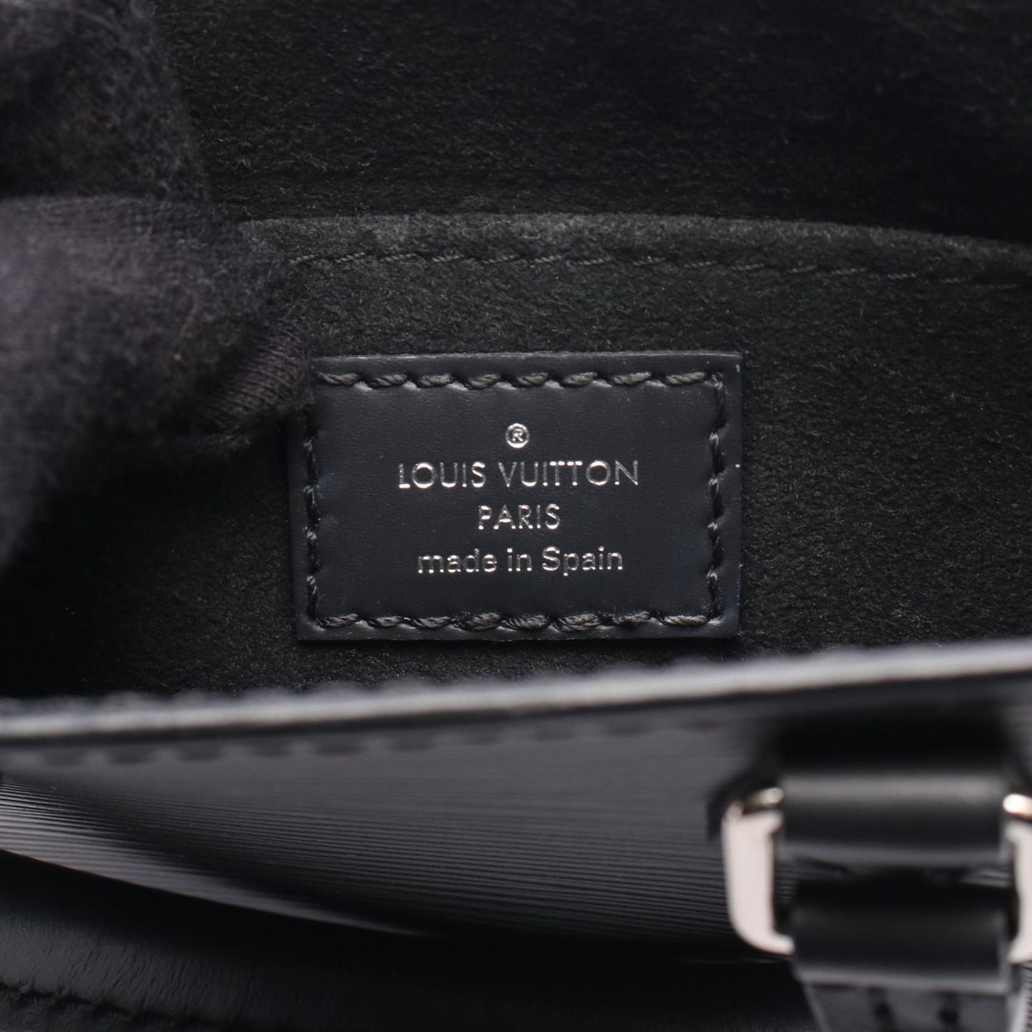 Louis Vuitton Handbag Sac Plat Epi Noir 2-Way Leather Petite — view 4