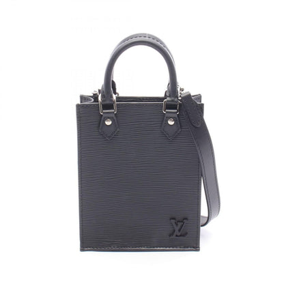 Louis Vuitton Handbag Sac Plat Epi Noir 2-Way Leather Petite