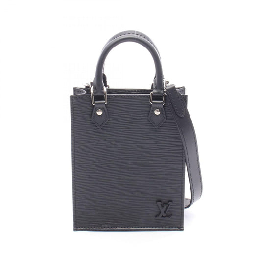 Louis Vuitton Handbag Sac Plat Epi Noir 2-Way Leather Petite