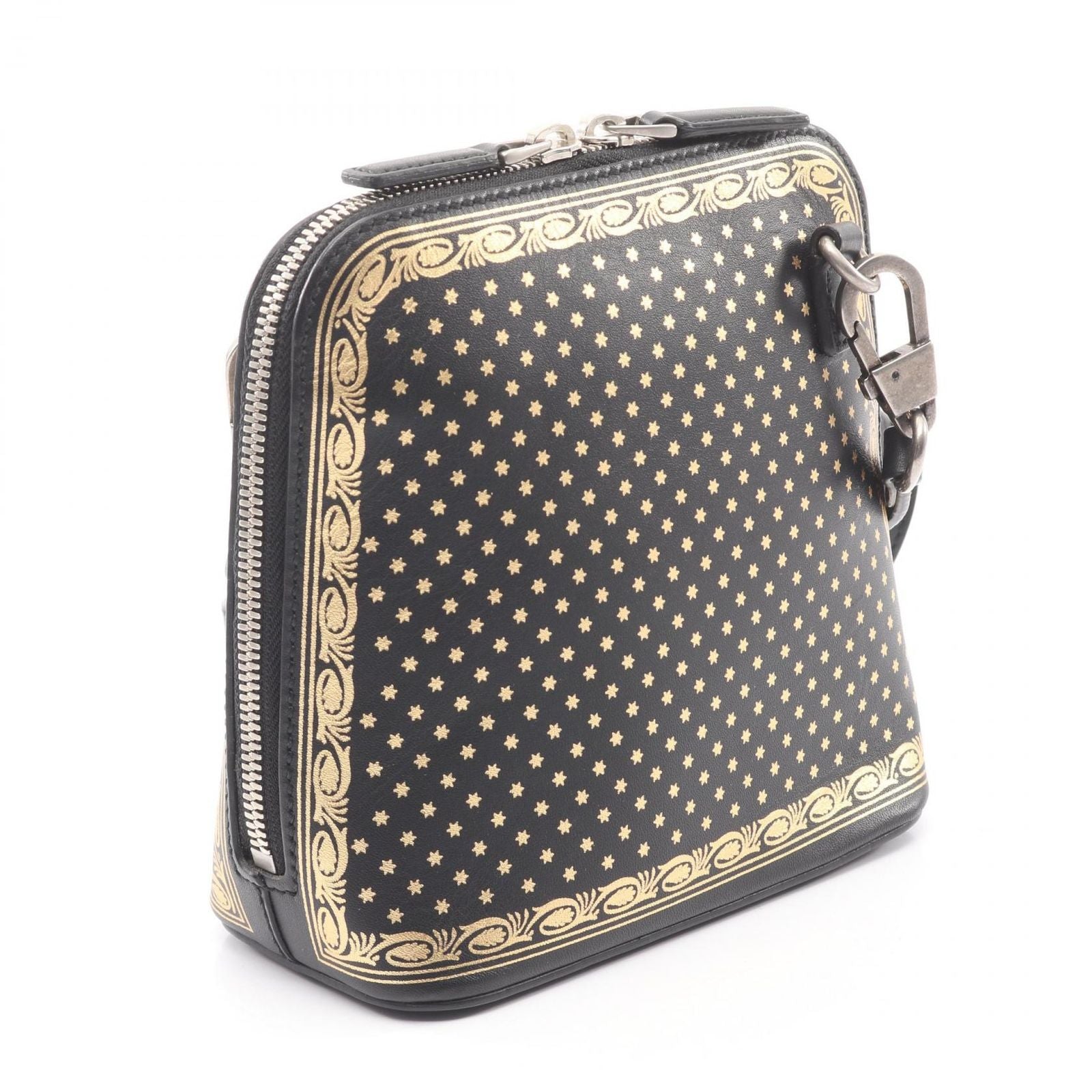 Gucci Shoulder Bag Guccy Sega Black Gold Leather Mini — view 2
