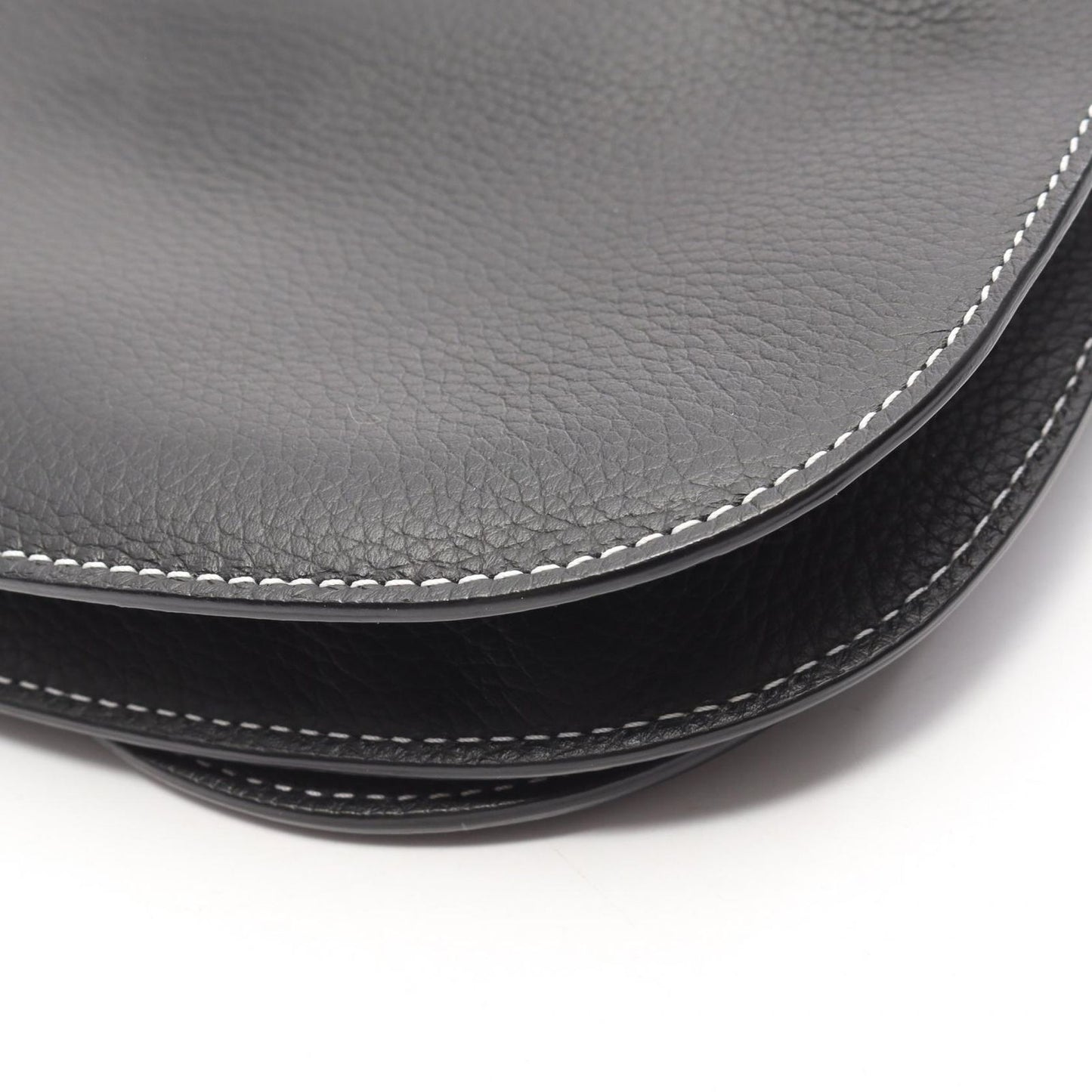 Dior Shoulder Bag Saddle Pouch Black Leather — view 5