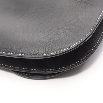 Dior Shoulder Bag Saddle Pouch Black Leather — view 5