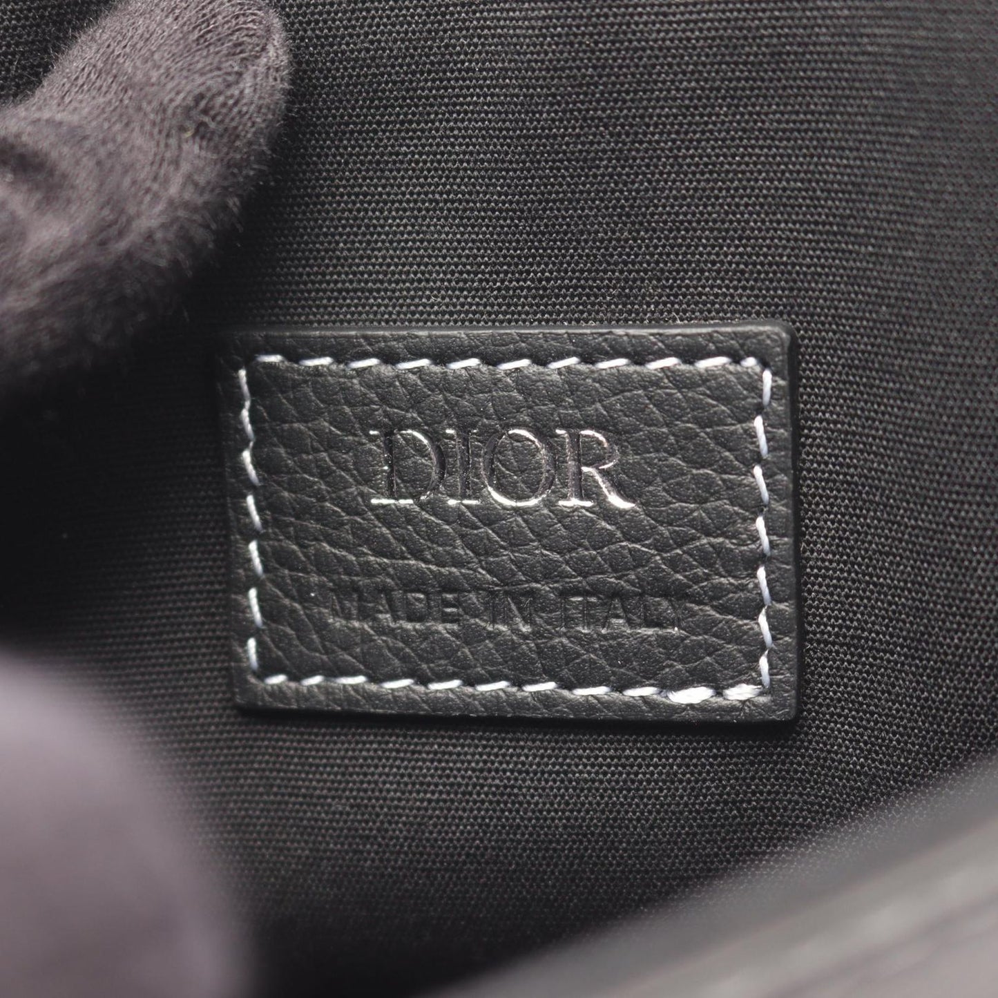 Dior Shoulder Bag Saddle Pouch Black Leather — view 4