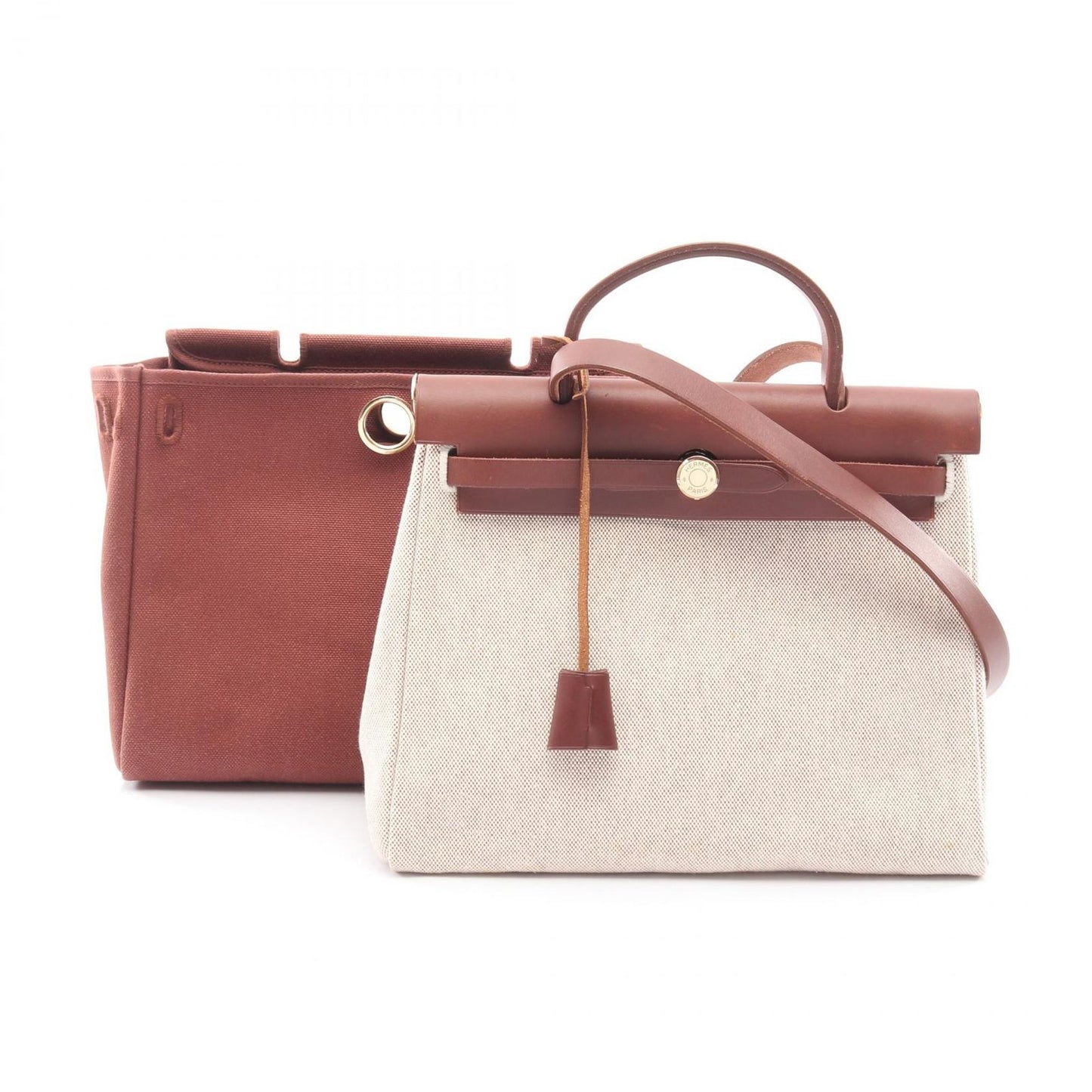 Hermes Handbag Herbag PM Natural 2-Way Brown