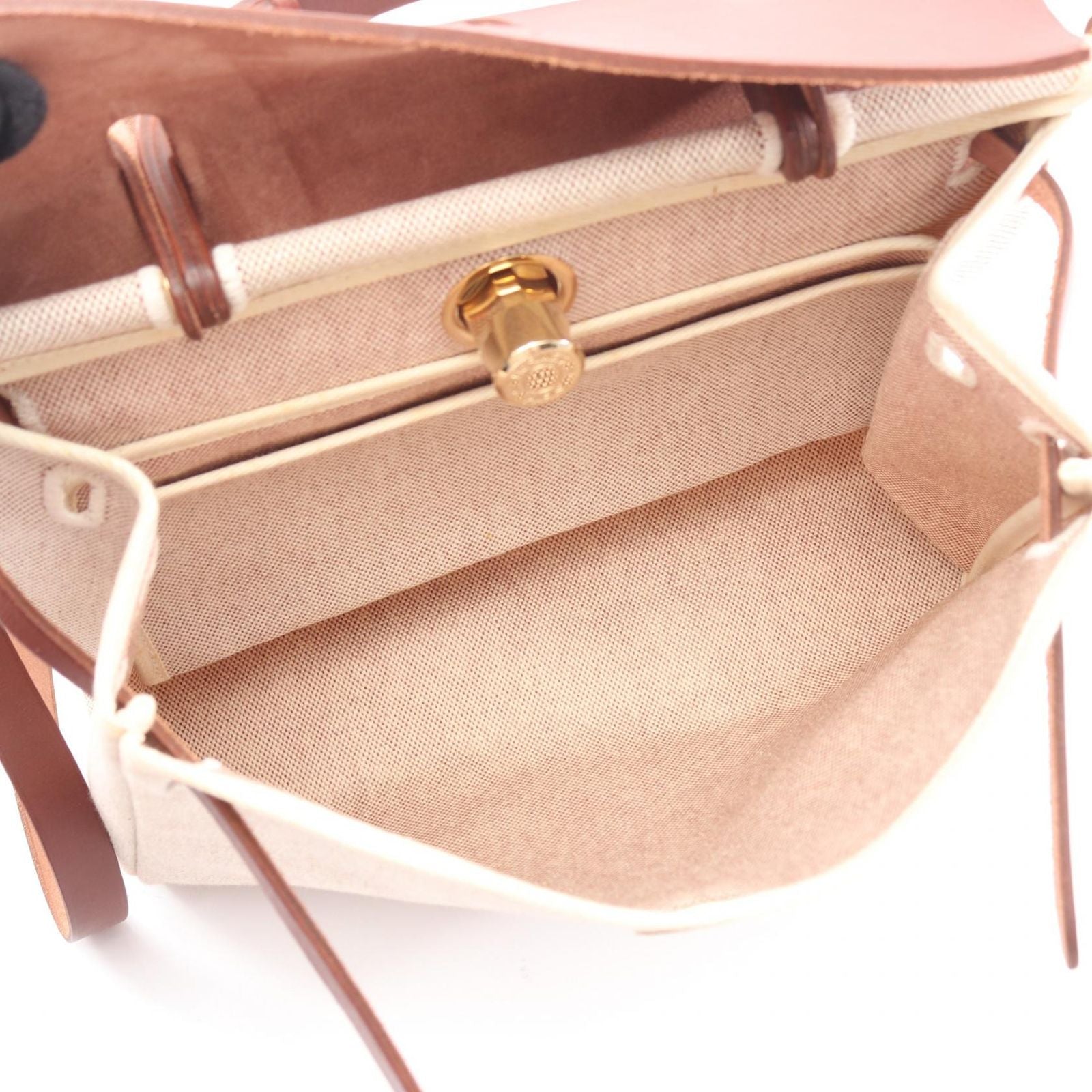 Hermes Handbag Herbag PM Natural 2-Way Brown — view 3