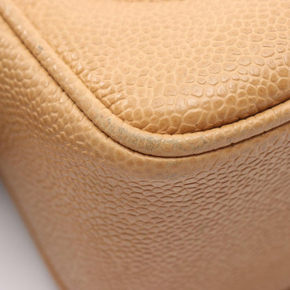 Chanel Shoulder Bag Triple CC Logo Beige Caviar Leather Coco — view 6