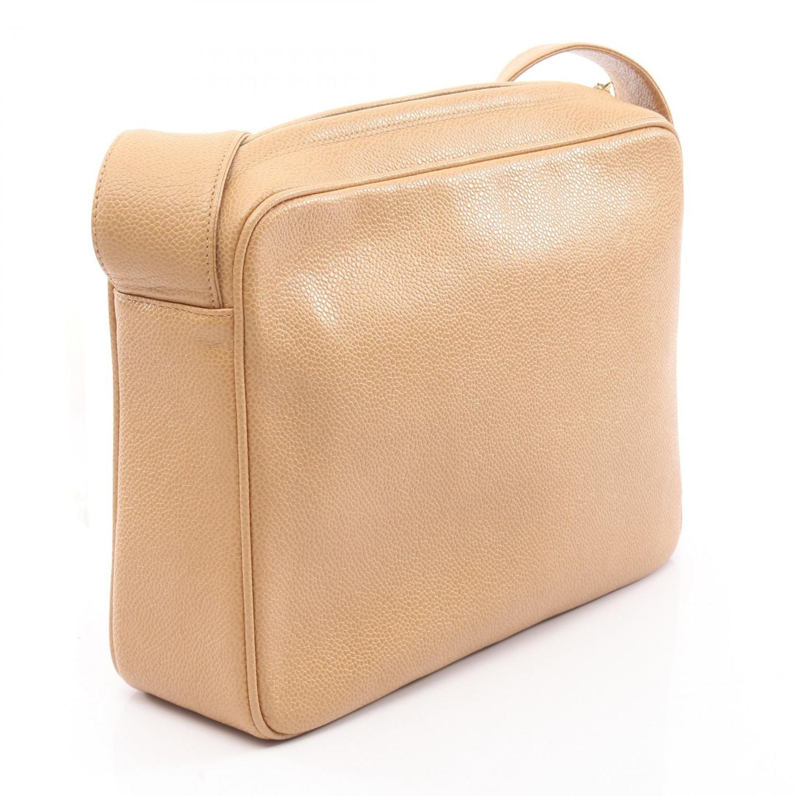Chanel Shoulder Bag Triple CC Logo Beige Caviar Leather Coco — view 2