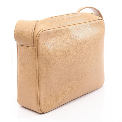 Chanel Shoulder Bag Triple CC Logo Beige Caviar Leather Coco — view 2