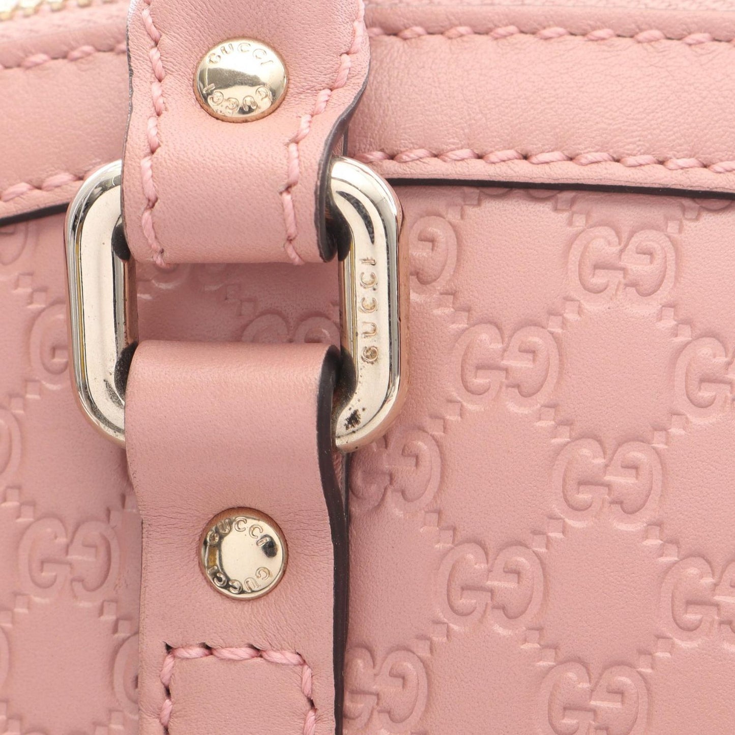 Gucci Tote Micro Guccissima 2-Way Pink Leather — view 7