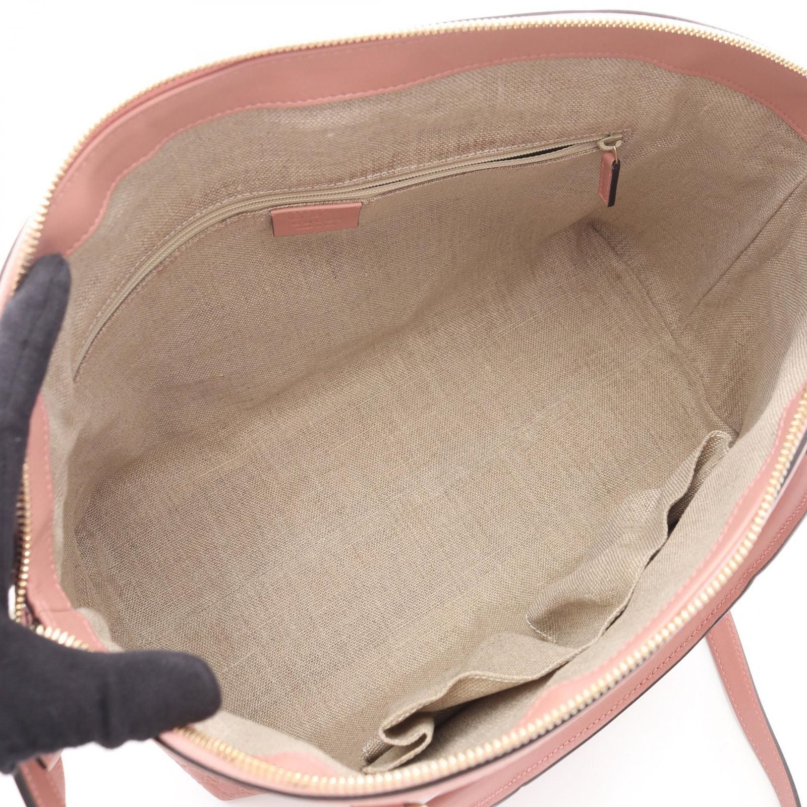 Gucci Tote Micro Guccissima 2-Way Pink Leather — view 3