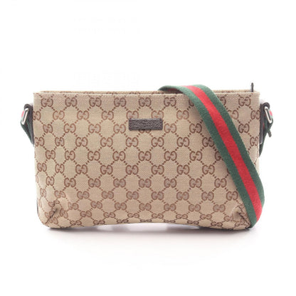 Gucci Shoulder Bag Sherry Line GG Canvas Beige Brown