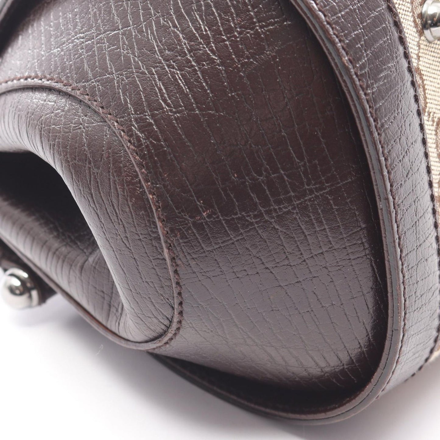 Gucci Handbag Bamboo GG Canvas Beige Brown — view 7