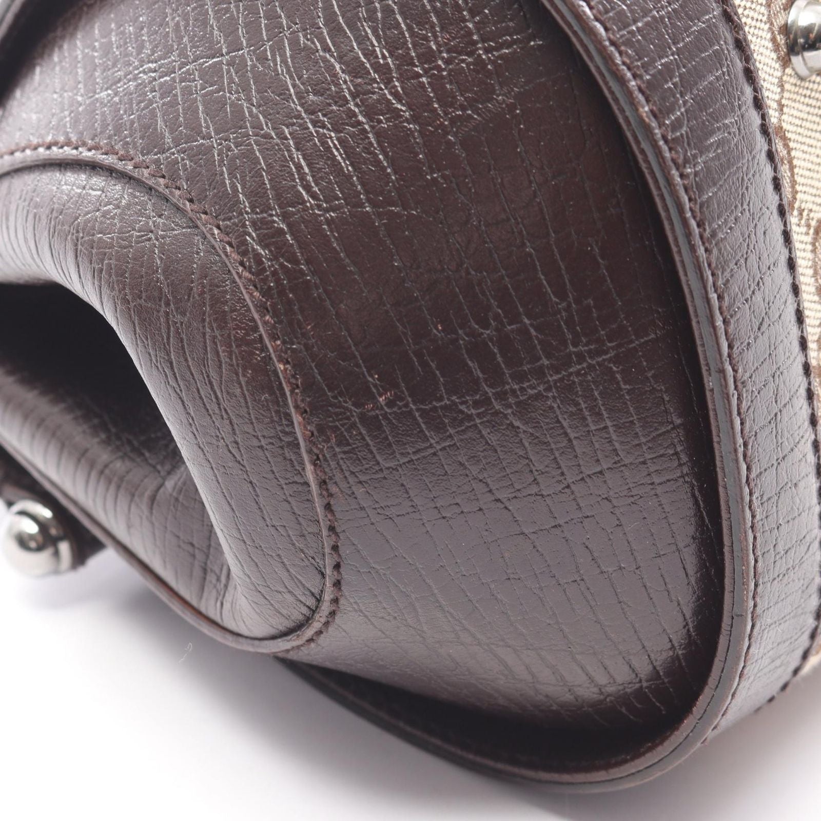 Gucci Handbag Bamboo GG Canvas Beige Brown — view 7