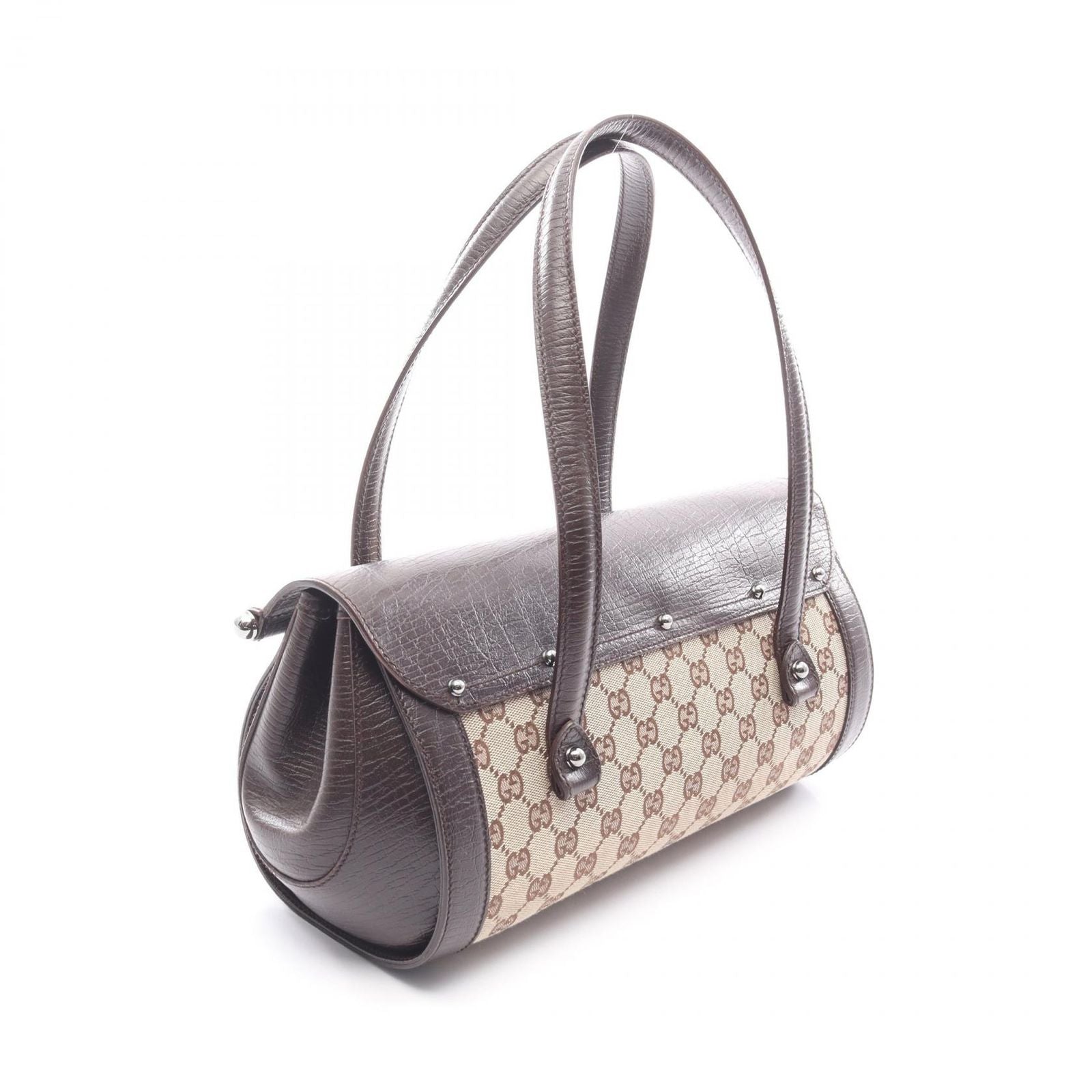 Gucci Handbag Bamboo GG Canvas Beige Brown — view 2