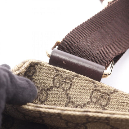 Gucci Shoulder Bag GG Supreme Beige Canvas Leather — view 7