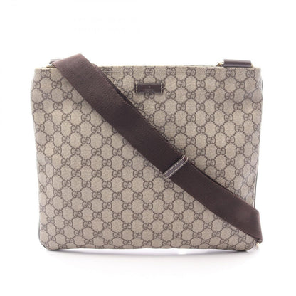 Gucci Shoulder Bag GG Supreme Beige Canvas Leather