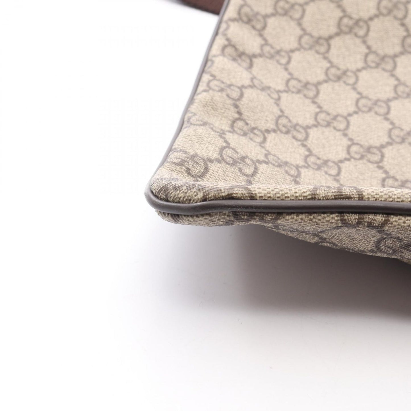 Gucci Shoulder Bag GG Supreme Beige Canvas Leather — view 6