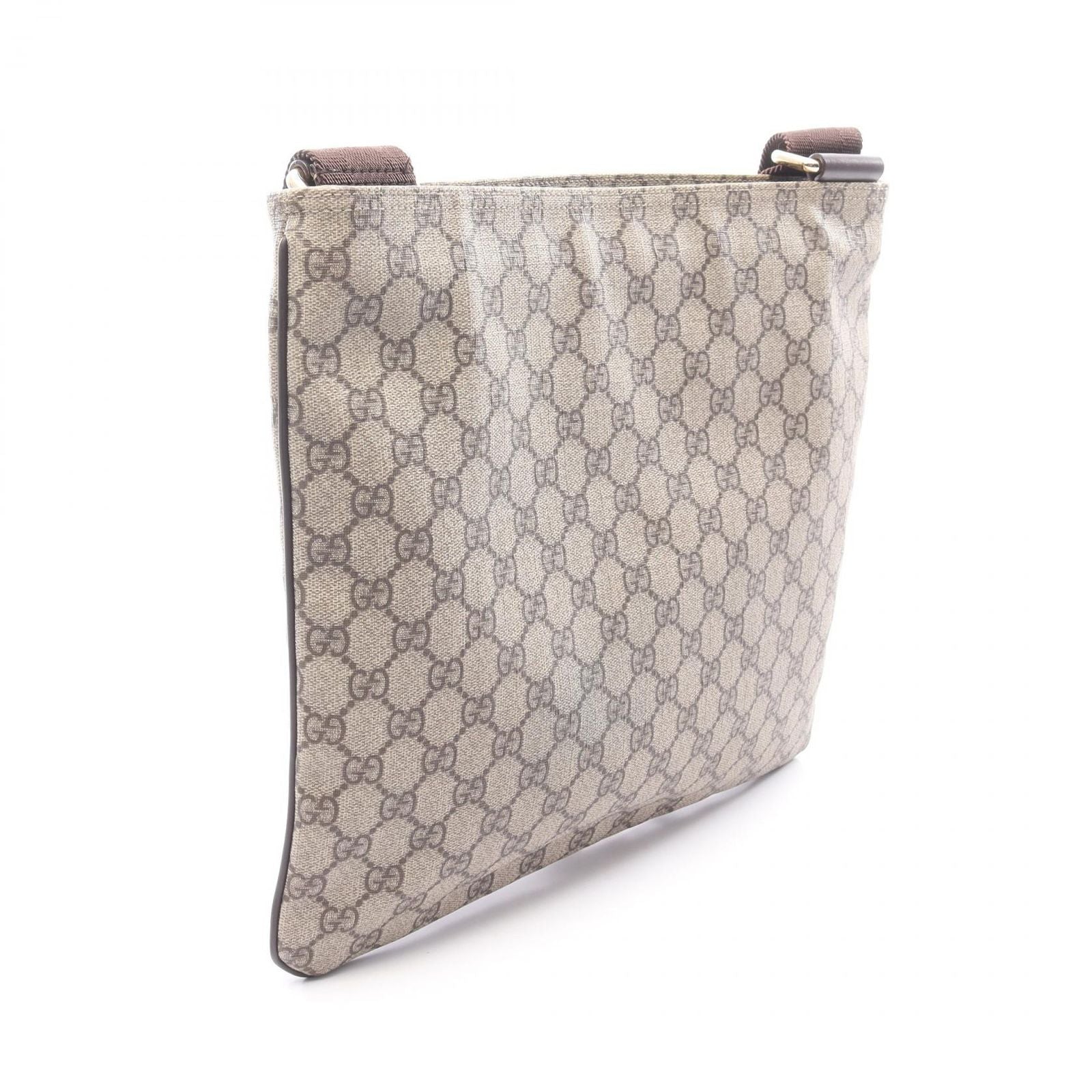 Gucci Shoulder Bag GG Supreme Beige Canvas Leather — view 2