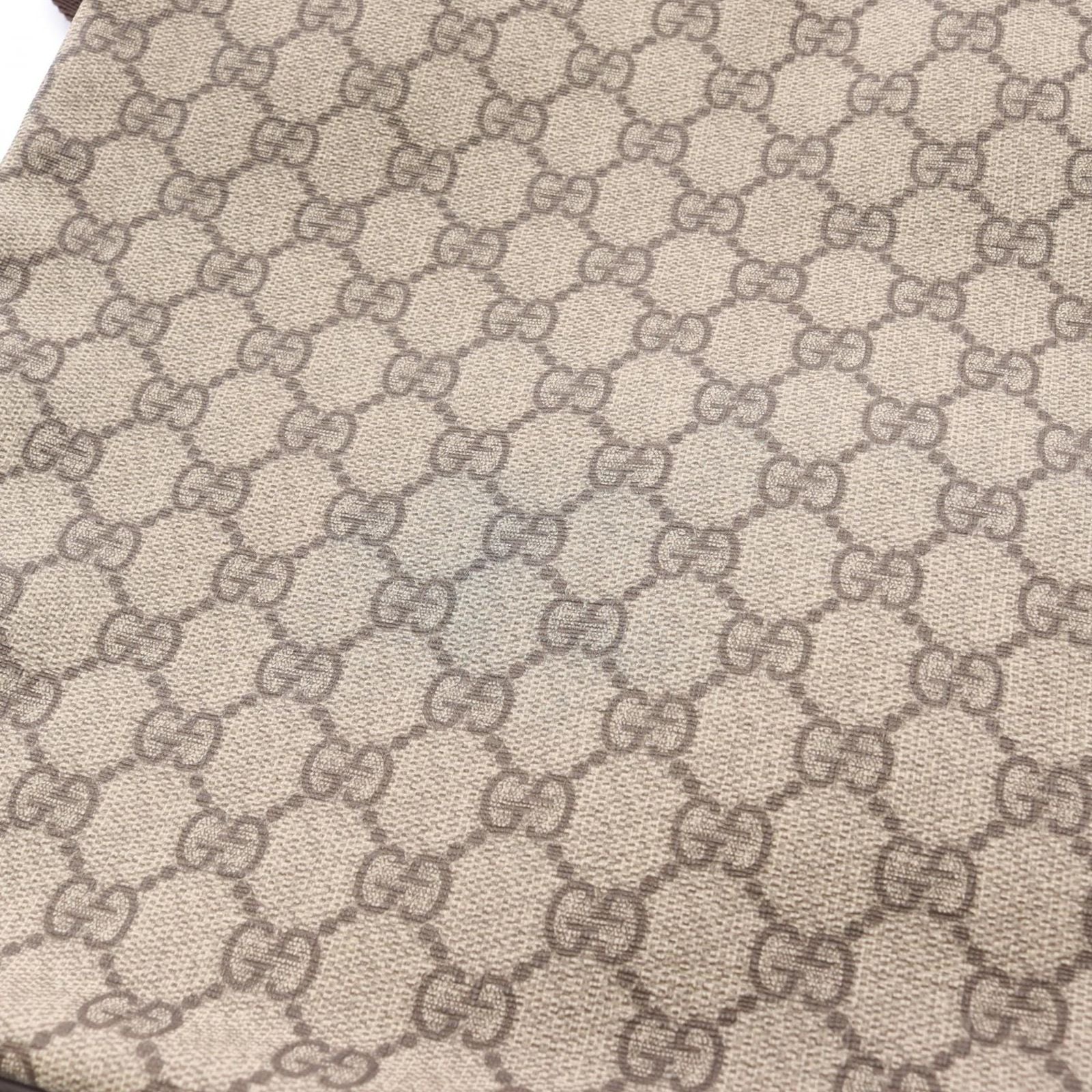 Gucci Shoulder Bag GG Supreme Beige Canvas Leather — view 5