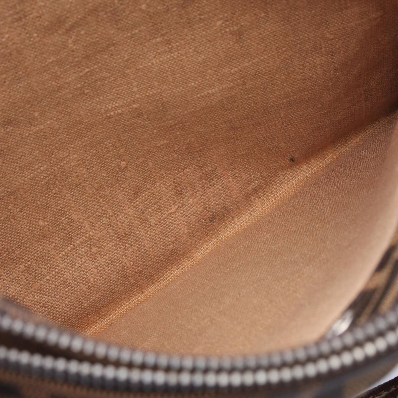 Fendi Shoulder Bag Selleria Zucca Brown Canvas Leather — view 8