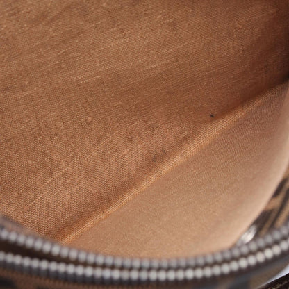 Fendi Shoulder Bag Selleria Zucca Brown Canvas Leather — view 8